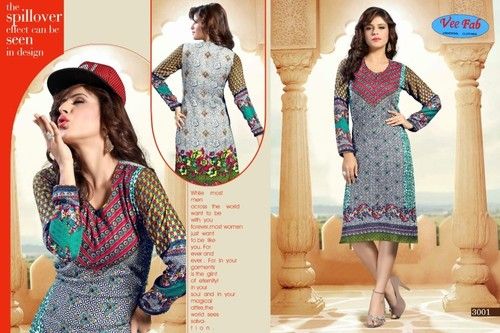 Multicolor Cotton Embroidery Kurti