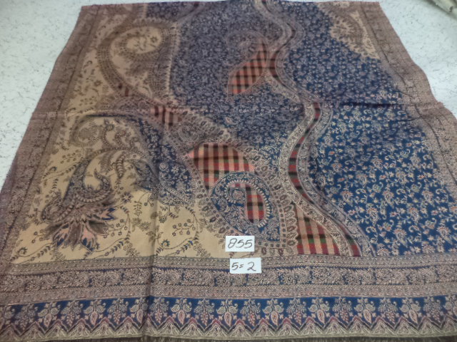 Jamawar Shawls - Viscose/acrylic, 100x200 Cm, Mix Color, Hand Made, Fringe Closure, Embroidered Pattern, Women's Wedding Shawl