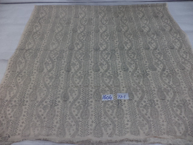 Fine Cotton Hand Block Printed Shawls - 100x200 Cms, White Color, Handmade With Fringe Closure