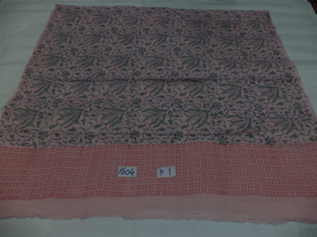 Fine Cotton Hand Block Printed Shawls - 100x200 Cms, White Color, Handmade With Fringe Closure