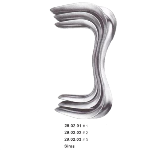 Sims Vaginal Speculum - Stainless Steel, Foldable Design, Silver Color | Easy to Operate, Waterproof, Manual Use