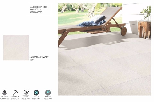 Vitrified Tile - 600x600 mm & 300x600 mm Sizes, Porcelain Material with Polish/Rustic/Satin Matt Finishes, Low Water Absorption Rate Below 0.05%, Rectified Sides and Customizable Patterns