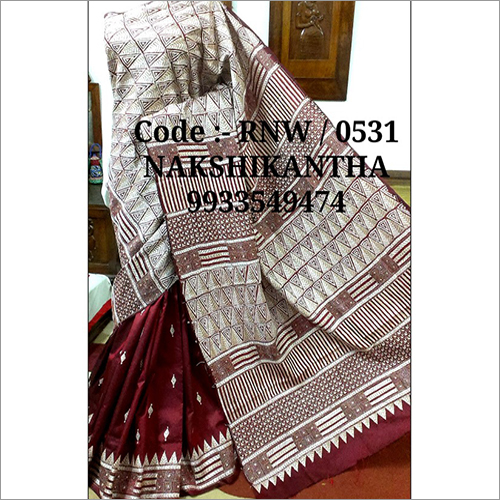 Pure Handloom Kantha Silk Saree