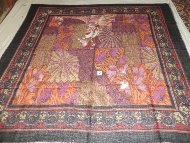 Mixcolor Silk Wool Printed Scarves