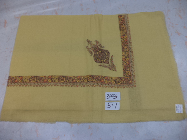 Merino Wool Arabic Men Scarf - 56"x56", 58"x58", 60"x60" , Grey Color With Embroidered Design For Winter