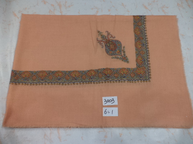 Merino Wool Arabic Men Scarf - 56"x56", 58"x58", 60"x60" , Grey Color With Embroidered Design For Winter