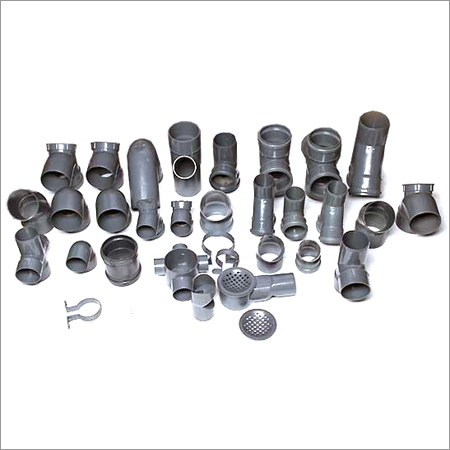 SWR Pipe Fittings - Plastic, Thickness 75-160mm, Grey Color, Round Shape, Working Temperature 60°C | Corrosion Resistant, Durable Design