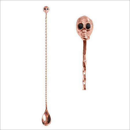 Copper Skull Bar Stirrer Spoon