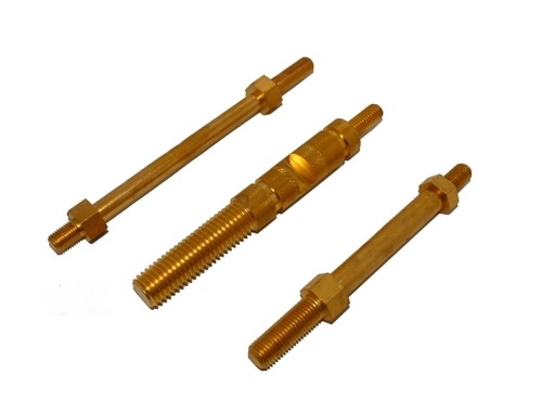 Brass Threaded Stud - Polished Finish, Corrosion Resistant, High Durability | Ideal for Hardware Fitting, 12-Month Warranty