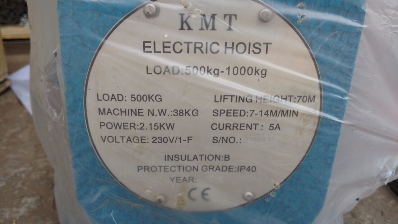 Chinese Electric Wire Rope Hoist/winch - Color: Blue