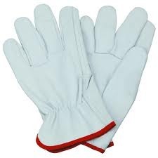 Chrome Leather Hand Gloves - Waterproof Grain Leather, 27 Cm Length, Yellow Color, Levels 3/1/2/2 Resistance | Durable, Comfortable Fit, Elastic Back