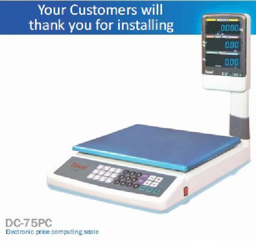 Electronic Price Computing Scale - Color: White And Blue