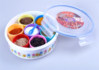 मसाला गोल डिब्बा प्रिंटेड एम्बॉस्ड