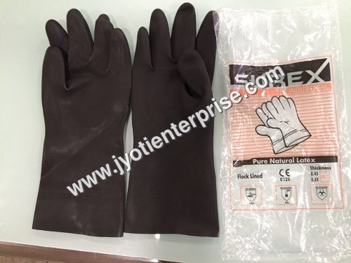 Water Proof Surex Black Rubber Hand Gloves