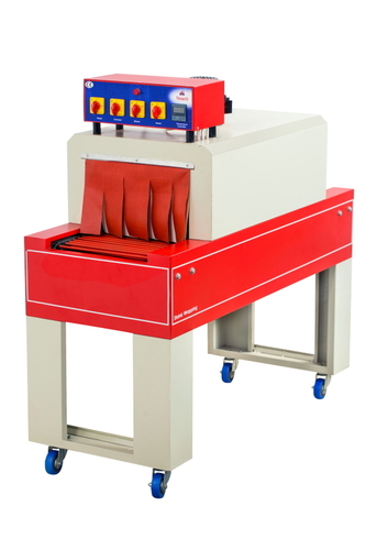 Shrink Wrapping Machine - 48" L x 22" W x 48" H, Red | Semi-Automatic, 15 Pcs/min Capacity, Variable Shrink Speed upto 12 mtr/min