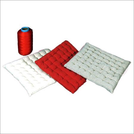 Chair Pads - Cotton Blend, 40x40 cm, Red and White | Soft Texture, Fine Finish, High Durability, Impressive Designs