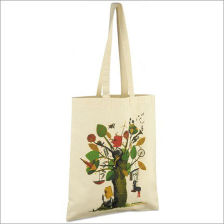 Off White Canvas Shopping Bags
