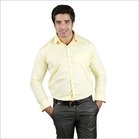 Yellow Formal Shirts Front
