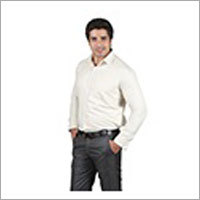 Flannel Cream Formal Shirt Front
