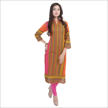Orange Summer Kurti