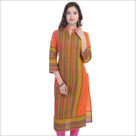Orange Summer Kurti