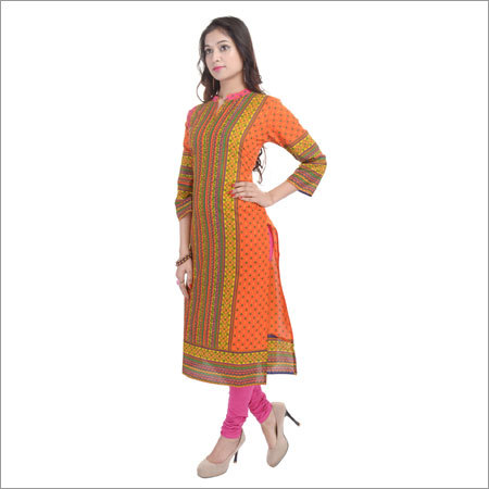 Orange Summer Kurti
