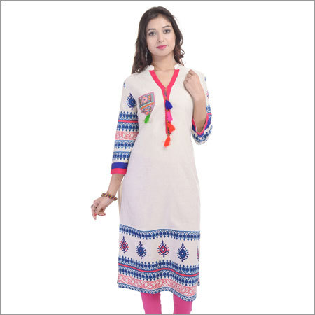 White Latest Kurti Designs