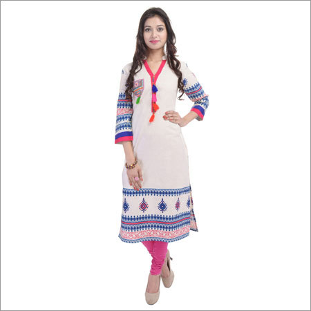White Latest Kurti Designs