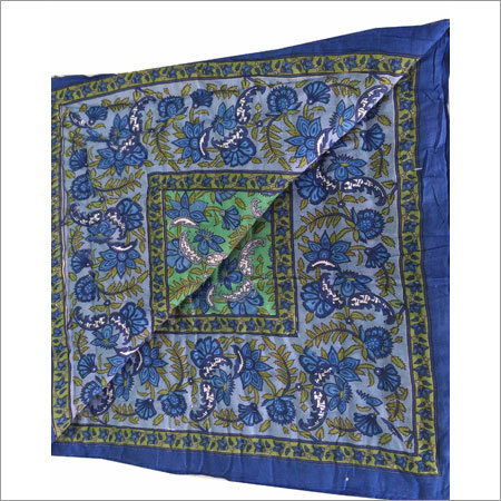 Blue Printed Single Bed Quilt