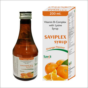 Saviplex - Vitamin B-complex With Lysine Suspension, Orange Flavour, Liquid Form 200ml | Enhanced Quality Ingredients, Formulated With Sophisticated Technology