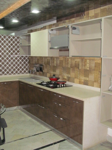 L Shaped Modular Kitchen