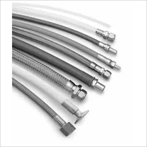 SS Braide High Pressure Flexible Connection (Hose) - Stainless Steel, Various Sizes, Abrasion Resistant, Chemical Resistant, Weather Resistant, Durable Rubber Wrap