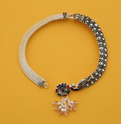 Silver Payal - Sterling Silver, Size 10.5 | Alloy Anklets for Women, Weighing 40 to 125 Grams, Minimum Order Quality: 5 KG