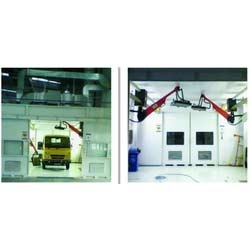 पेंट बूथ के अंदर टच-अप आईआर यूनिट