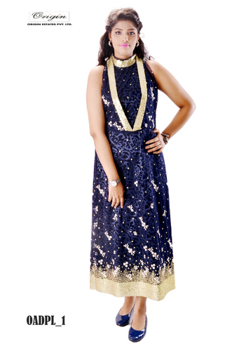 Embroidered Net Dress