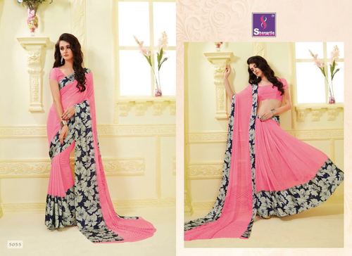 भारत में शुद्ध रेशमी प्रिंटेड साड़ी