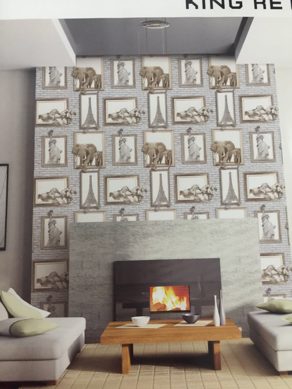 Vinyl Wallpaper - Complex Pattern Design For Wall Decoration, Ideal For Washroom Use
