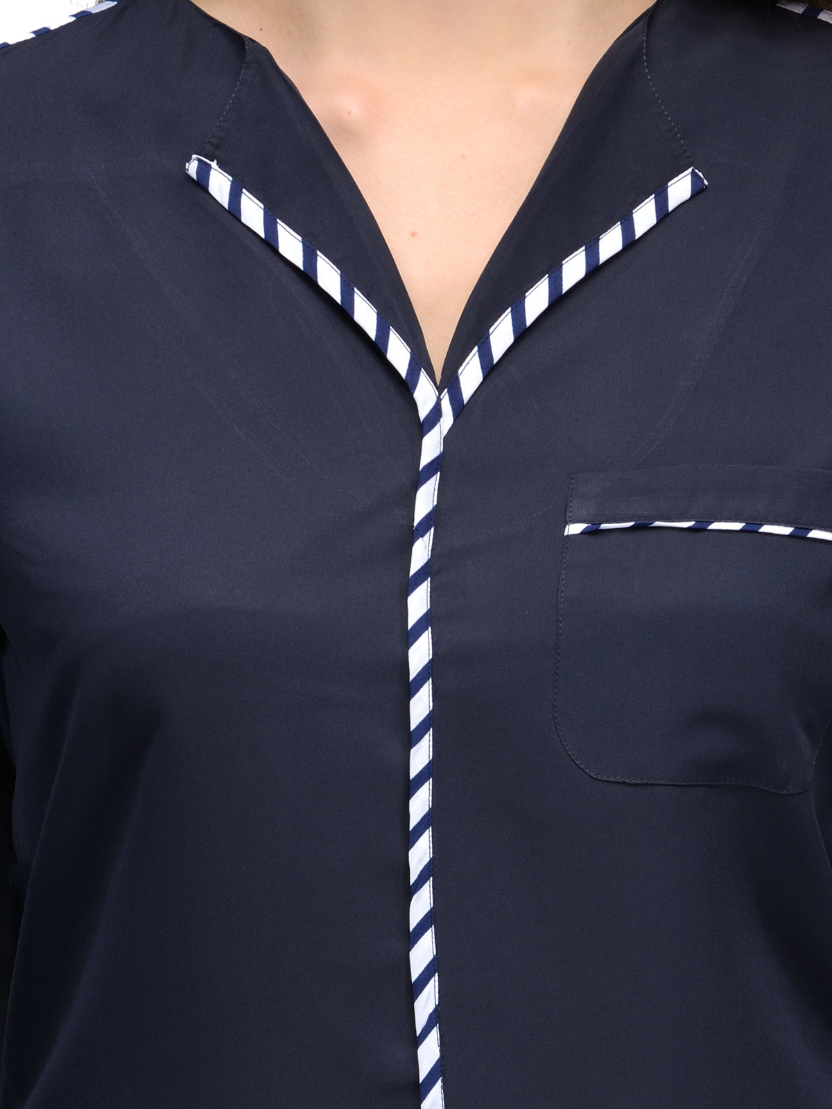 Tops - Cotton Blend, S-xl, Navy Blue | Button Down, Soft Fabric, Stylish Design, Comfortable Fit, Durable Material