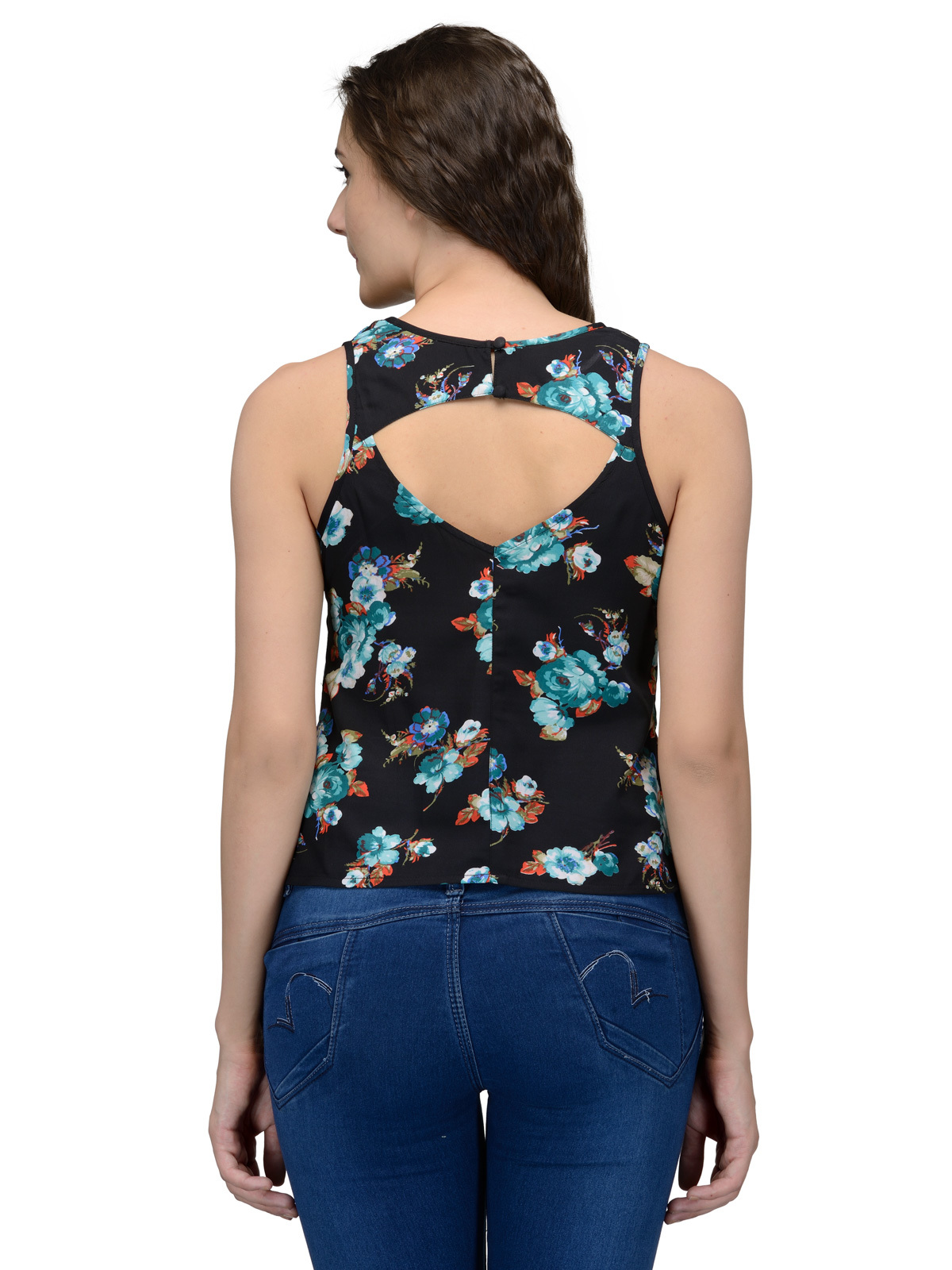 Multicolor Poly Crepe Women's Top