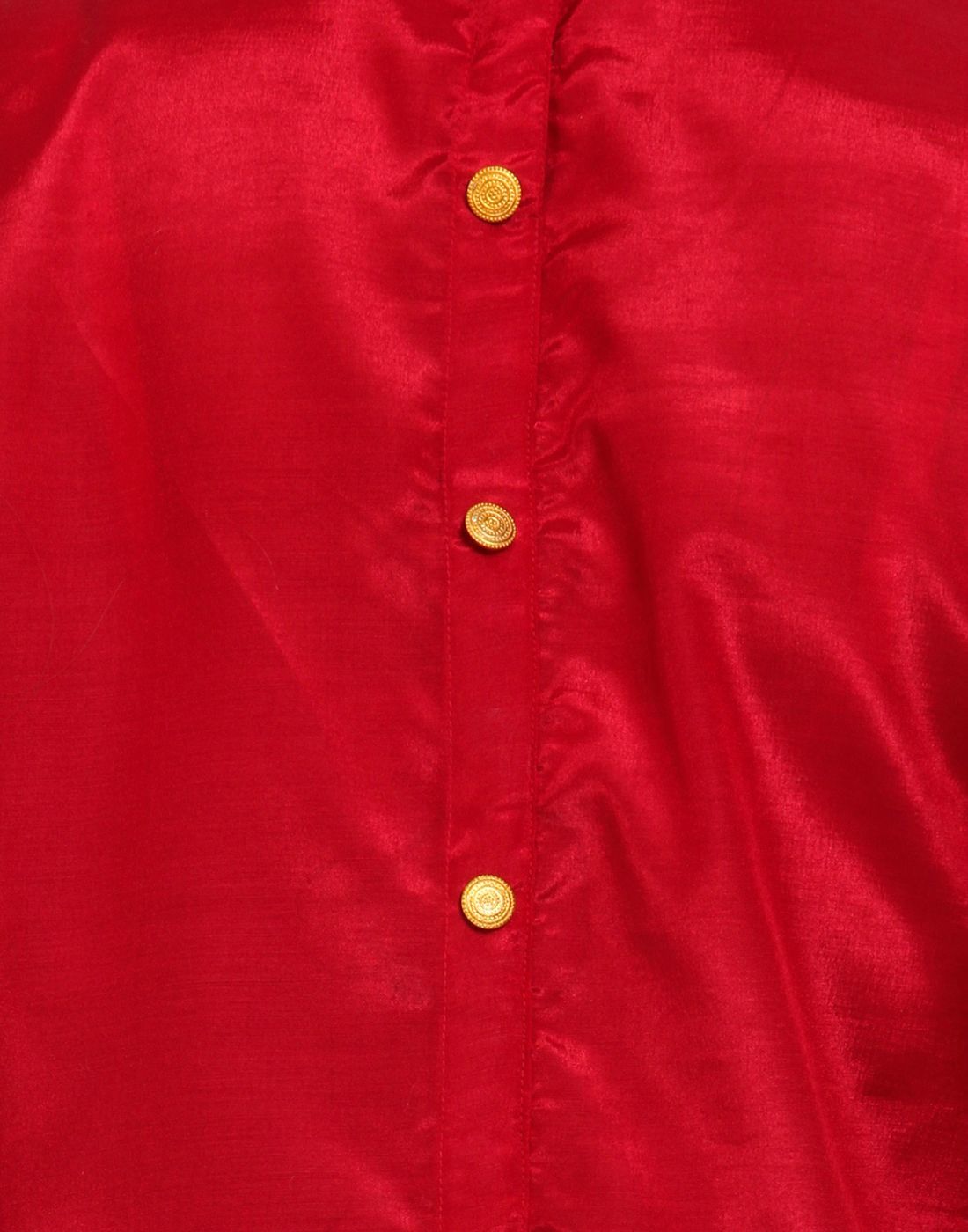 Ruffled Neck Back Button Top