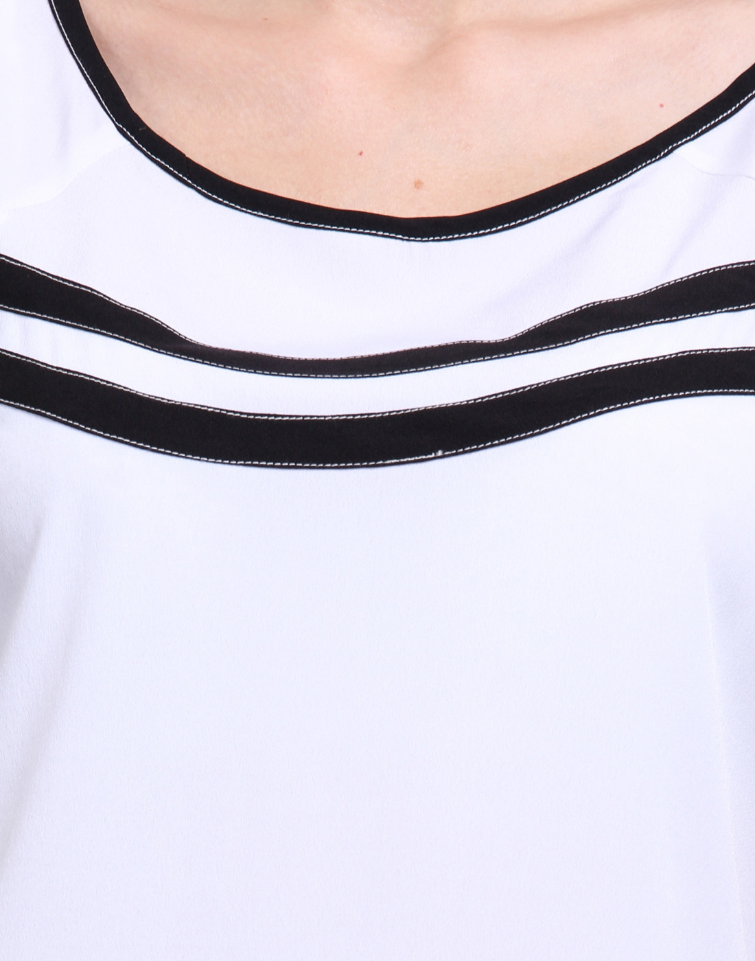 Panelled Short Sleeve Top