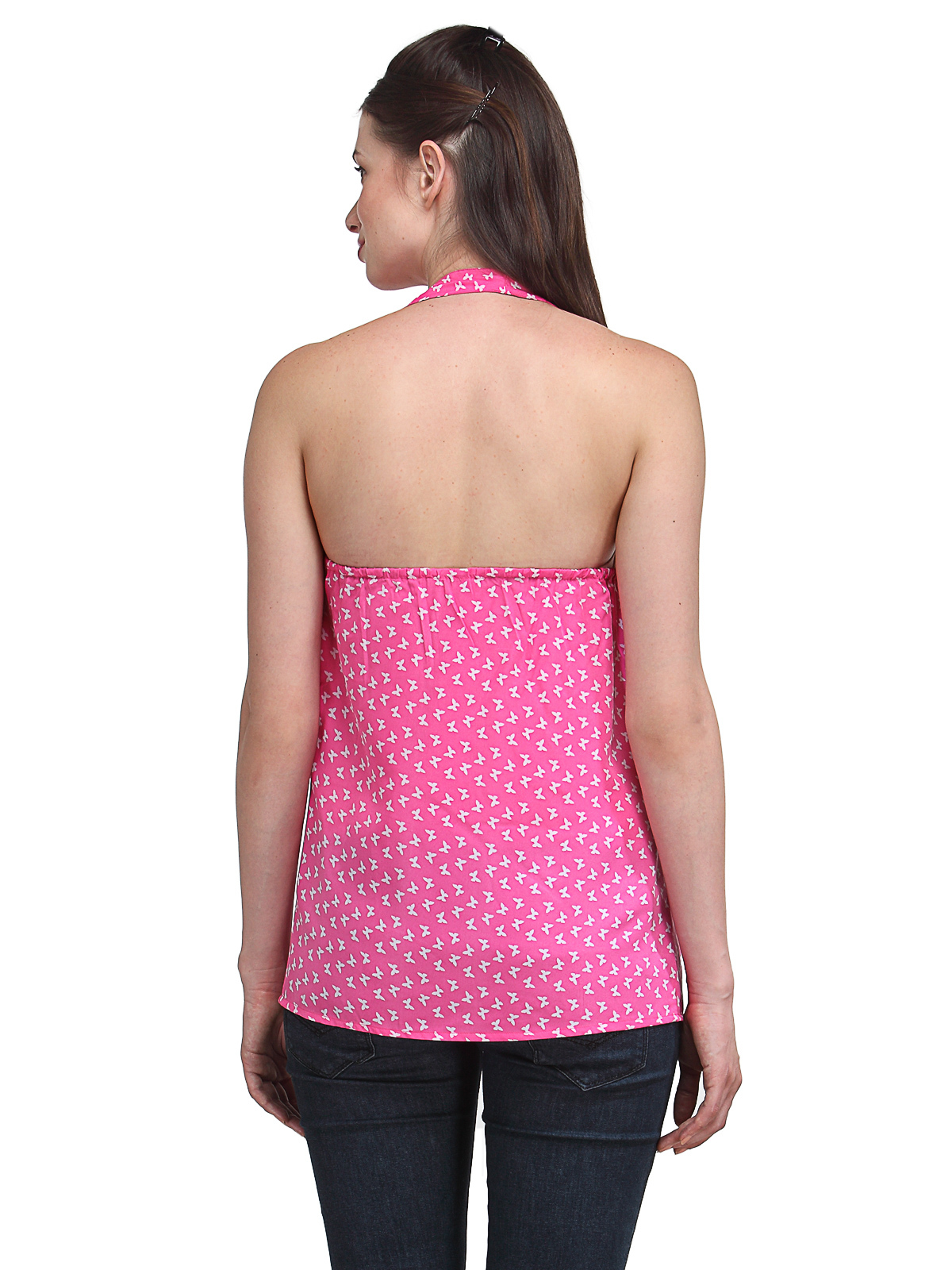 Halter Scooped Neck Top