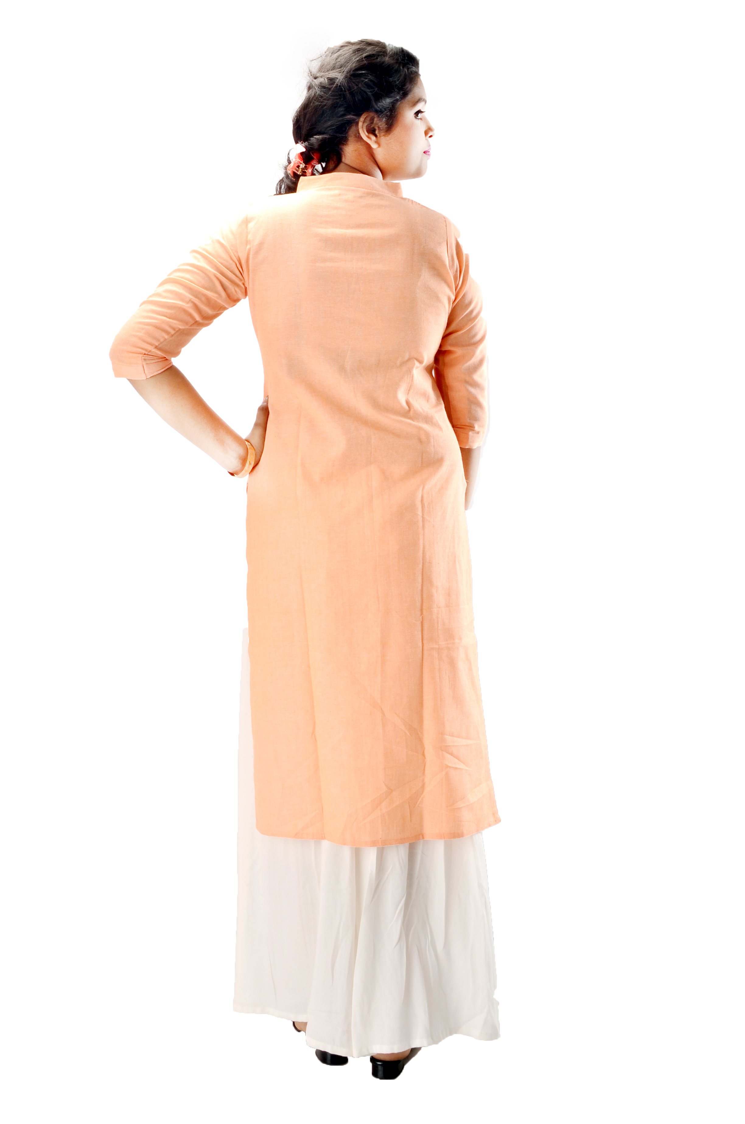 Plain Embroidered Kurti