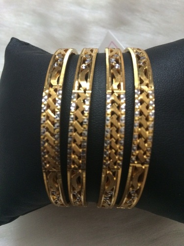 Shimmer Gold Plated Bangles