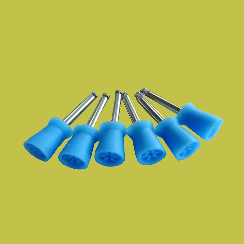Polishing Cups - Rubber, Blue, Medium & Superfine Grit | Autoclavable, Flexible, Color Coded, Gingival & Labial Polishing