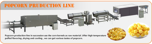 Large Commercial Popcorn Making Machine - Stainless Steel, PLC Control , Automatic and Computerized Food Processor