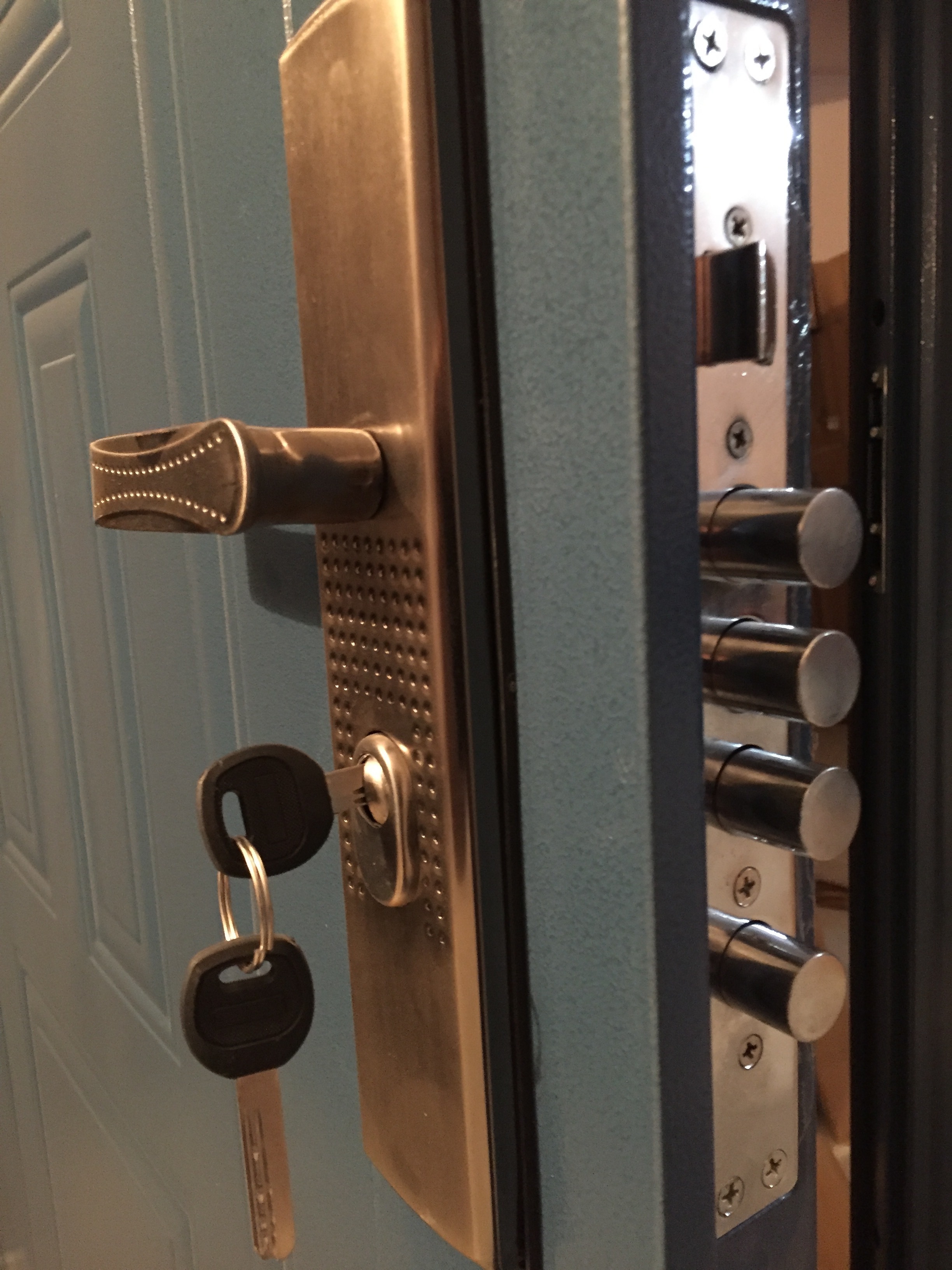 Powder Coated Security Door - Cold Rolled Steel, 2050x860/960mm | Corrosion Resistant, Minimal Maintenance, Easy Installation