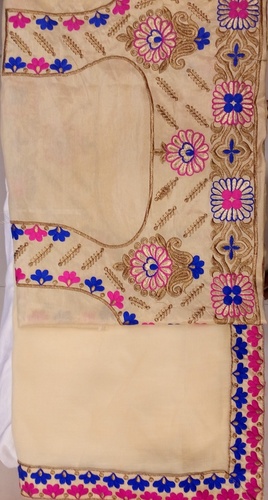 All Embroidered Border Saree