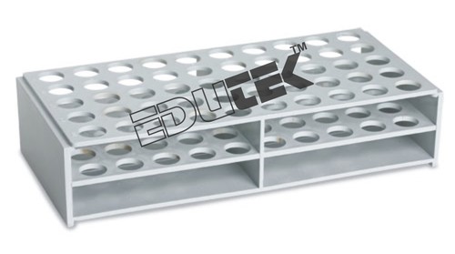 Test Tube Rack - ABS Plastic, Variable Dimensions , Gray Color, Capacity for 50 Vents - Multi-Functional Tube Holder for Laboratory Use