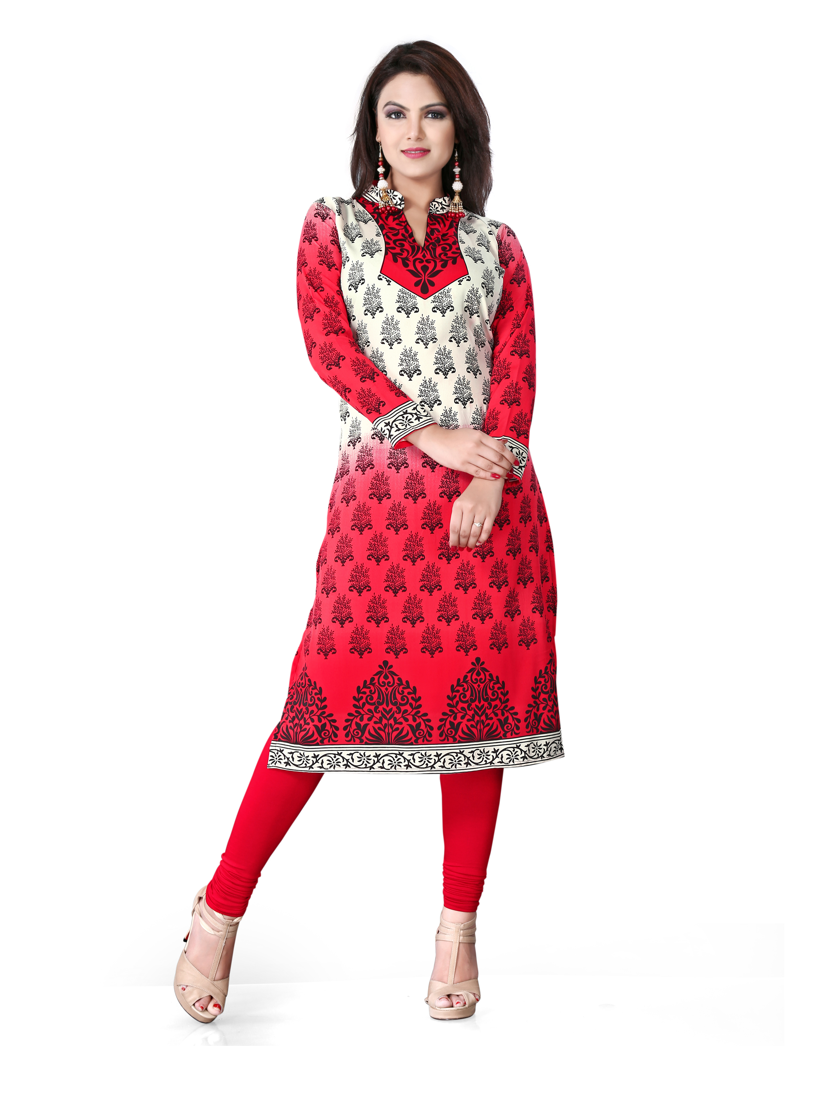Pink Printed Kurtis